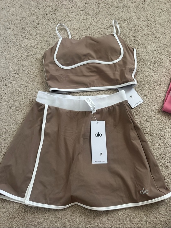 ALO Yoga Dresses & Skirts - ALO Yoga Brown Skirt and top with White Trim *SET*